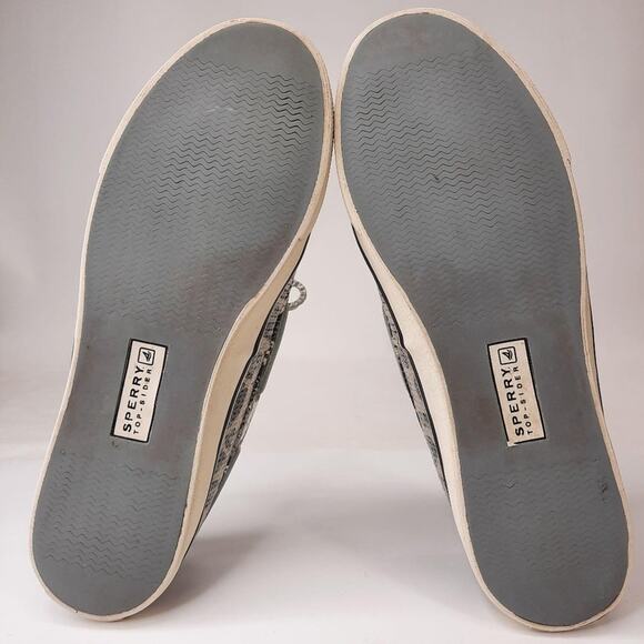 Sperry Dock-Siders Shoes Womens‎ 9.5 Zebra Stripe Leopard Print Black & White - Picture 8 of 11